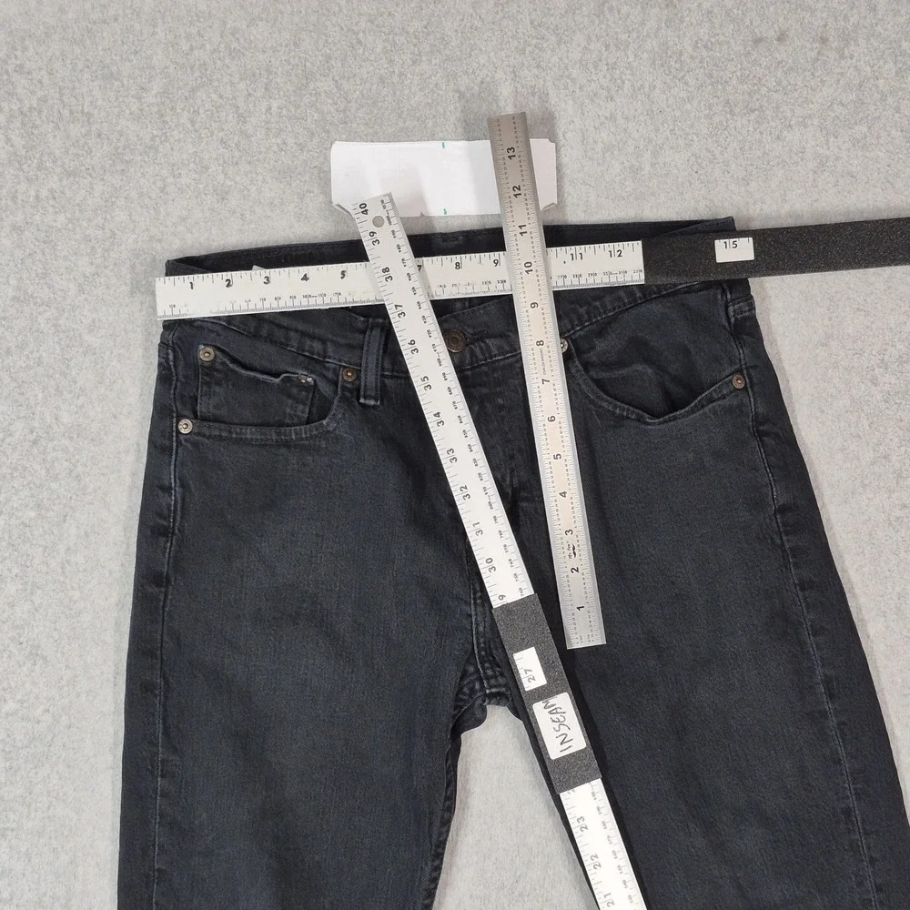 Levi's 511 Men Jeans 32X30 Black Denim Slim Skinny Low Rise Pockets 27